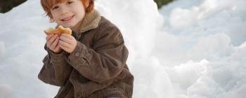 young boy in the snow